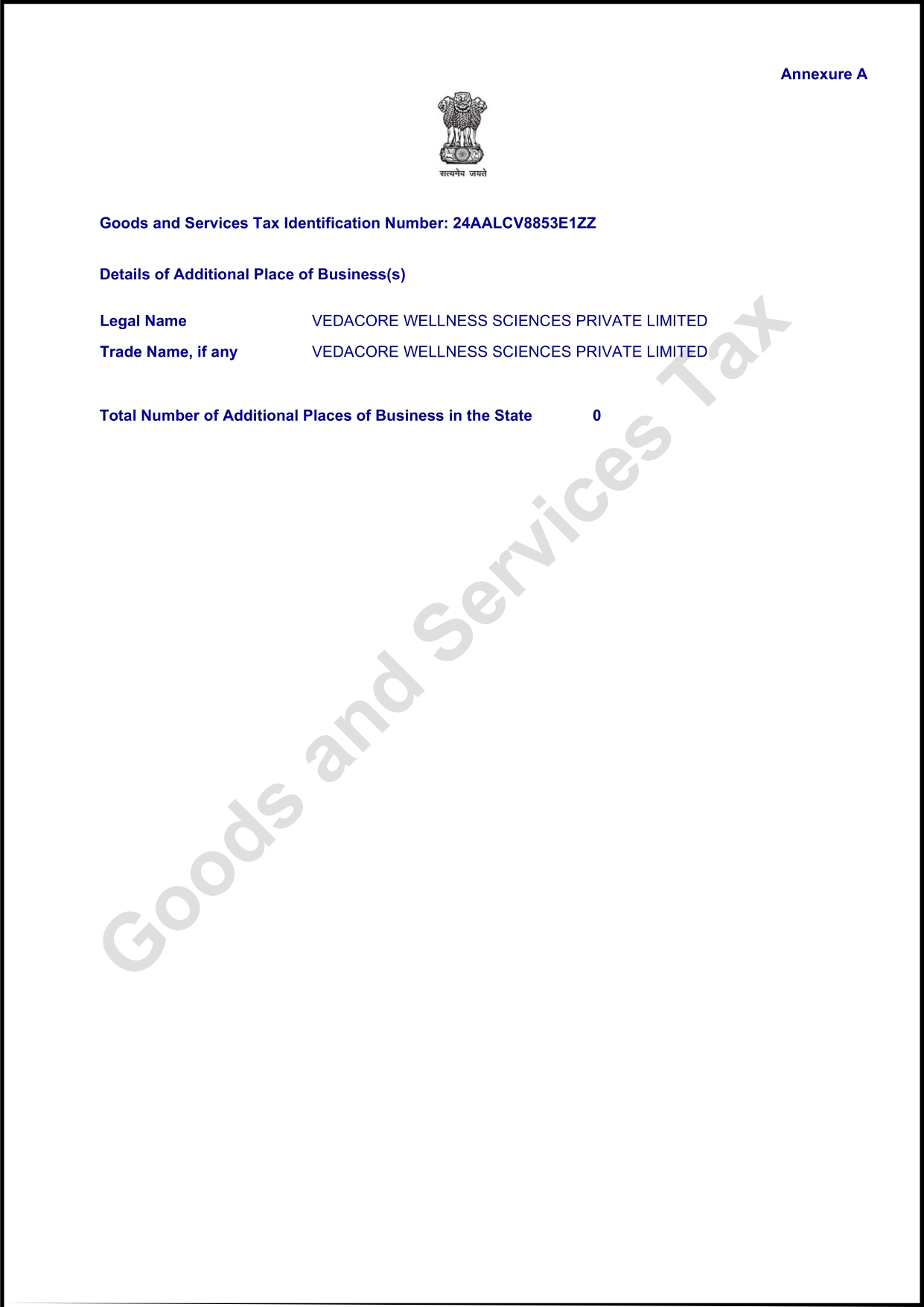 Registration Certificate
